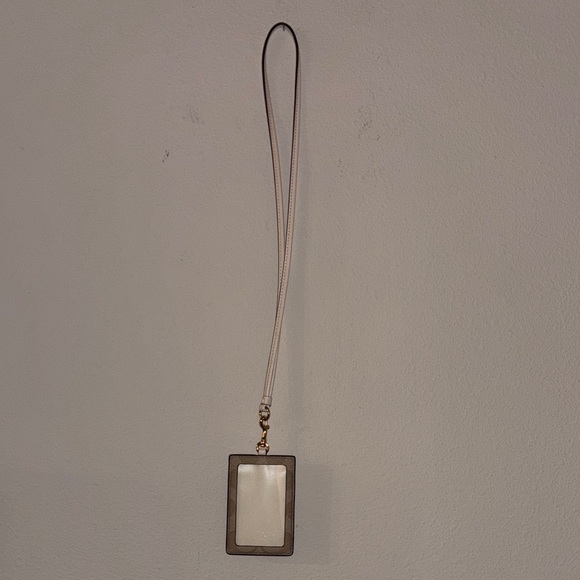 Coach Tan and Cream Card Holder Lanyard - Picture 3 of 3
